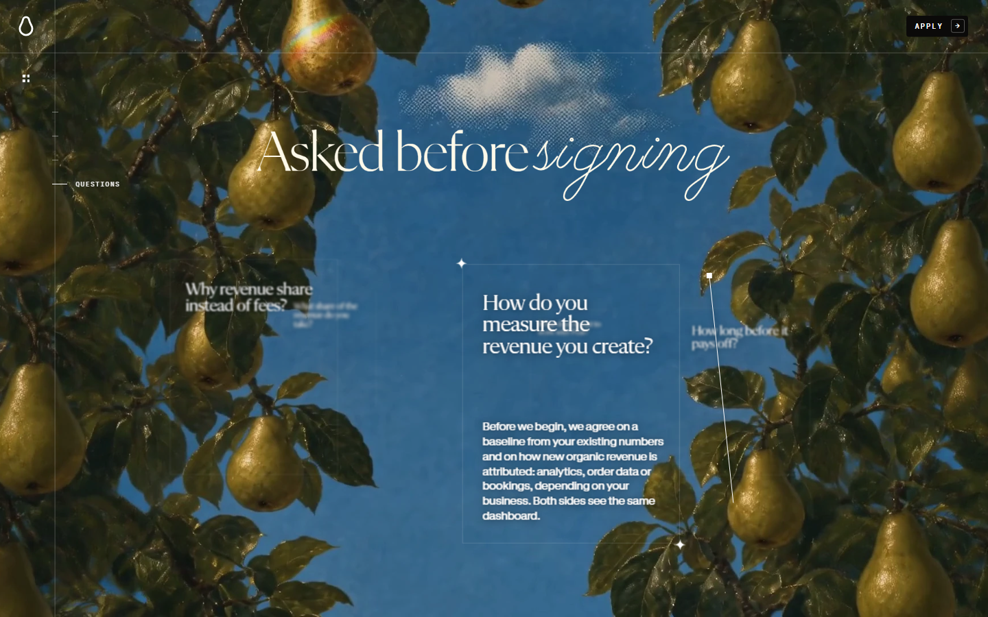 Pear website at scroll scene 10 of 13